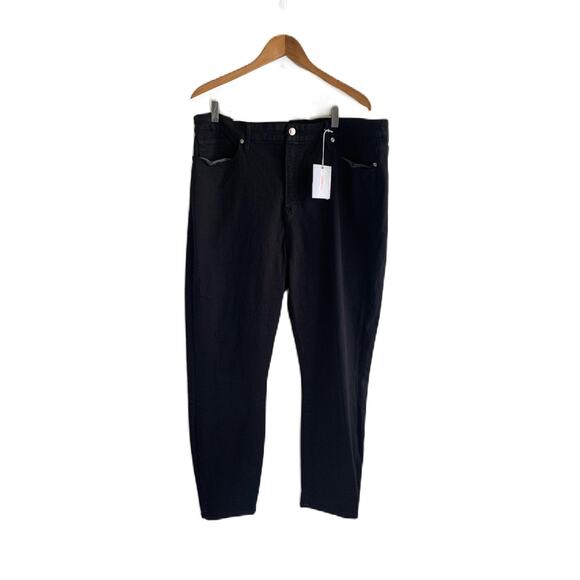 Good American Good Legs Crop Skinny Jeans in Black Plus Size 22 NWT - Picture 5 of 9